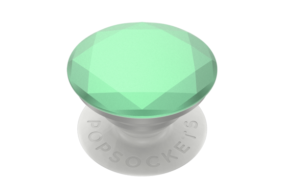 PopSockets PopGrips Premium Swappable Device Stand and Grip - Metallic Diamond Ultra Mint