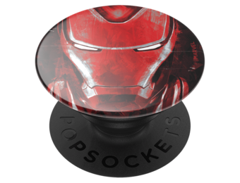 PopSockets PopGrips Licensed Swappable Device Stand and Grip - Iron Man Portrait Gloss