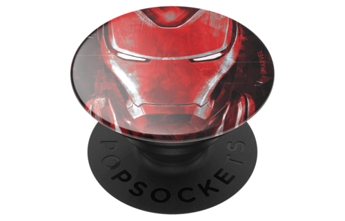 PopSockets PopGrips Licensed Swappable Device Stand and Grip - Iron Man Portrait Gloss