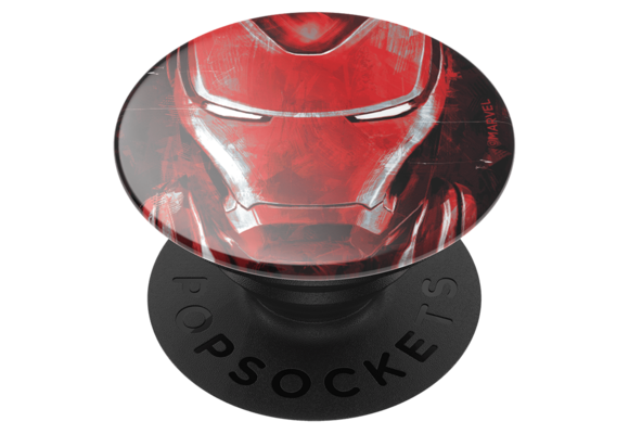 PopSockets PopGrips Licensed Swappable Device Stand and Grip - Iron Man Portrait Gloss