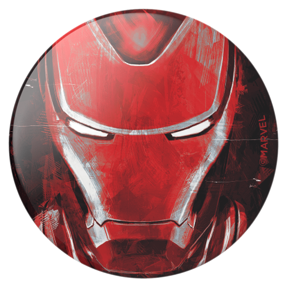 PopSockets PopGrips Licensed Swappable Device Stand and Grip - Iron Man Portrait Gloss