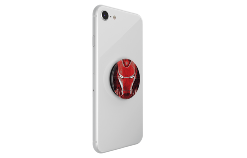 PopSockets PopGrips Licensed Swappable Device Stand and Grip - Iron Man Portrait Gloss