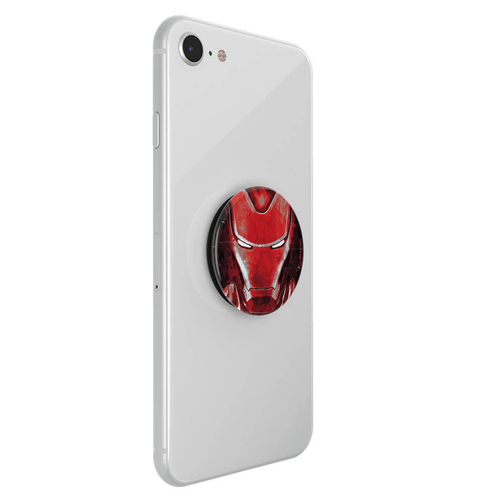 PopSockets PopGrips Licensed Swappable Device Stand and Grip - Iron Man Portrait Gloss