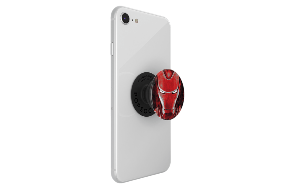 PopSockets PopGrips Licensed Swappable Device Stand and Grip - Iron Man Portrait Gloss
