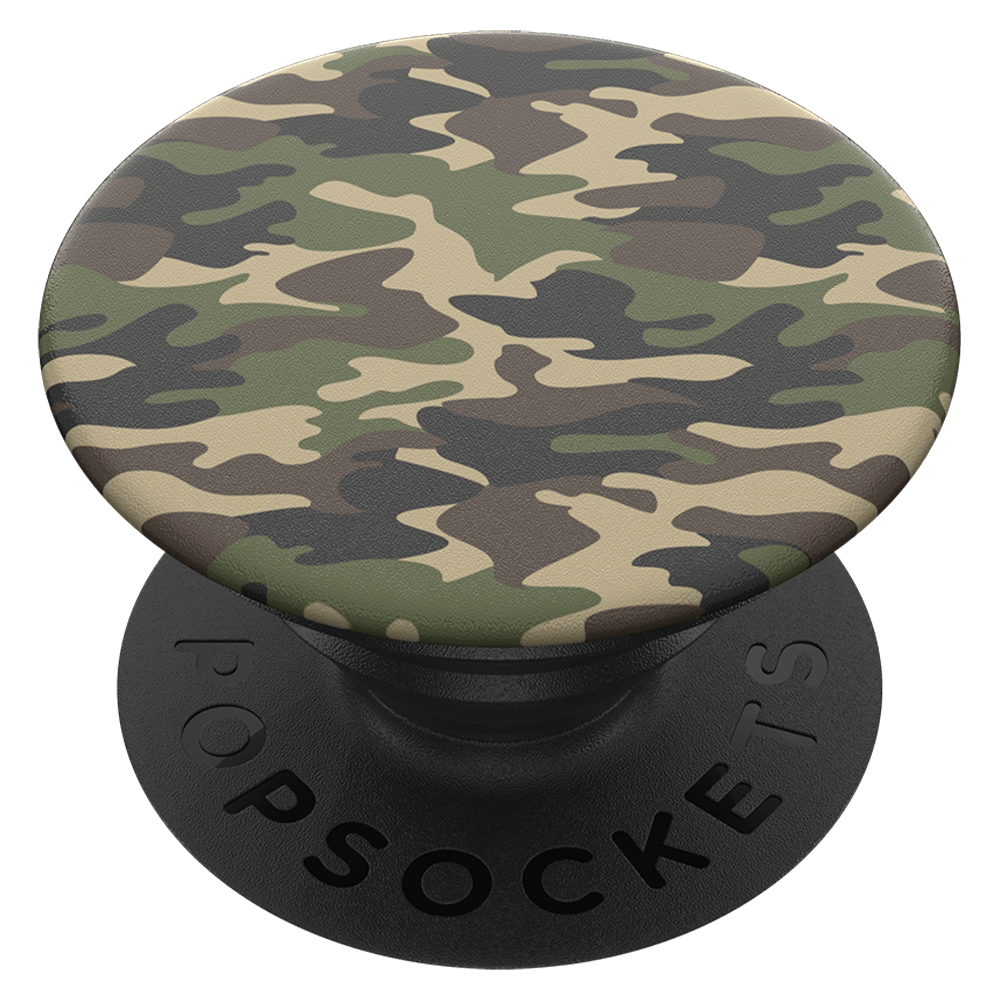 PopSockets PopGrip Swappable Abstract Device Stand and Grip - Woodland Camo