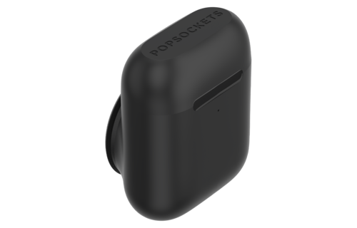 PopSockets PopGrips Swappable AirPods Case+Holder Device Stand and Grip - Black