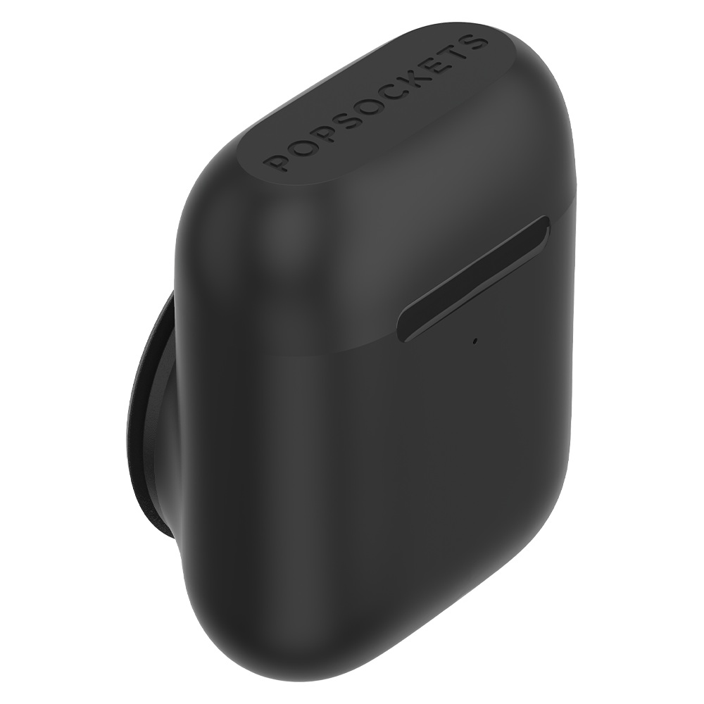 PopSockets PopGrips Swappable AirPods Case+Holder Device Stand and Grip - Black