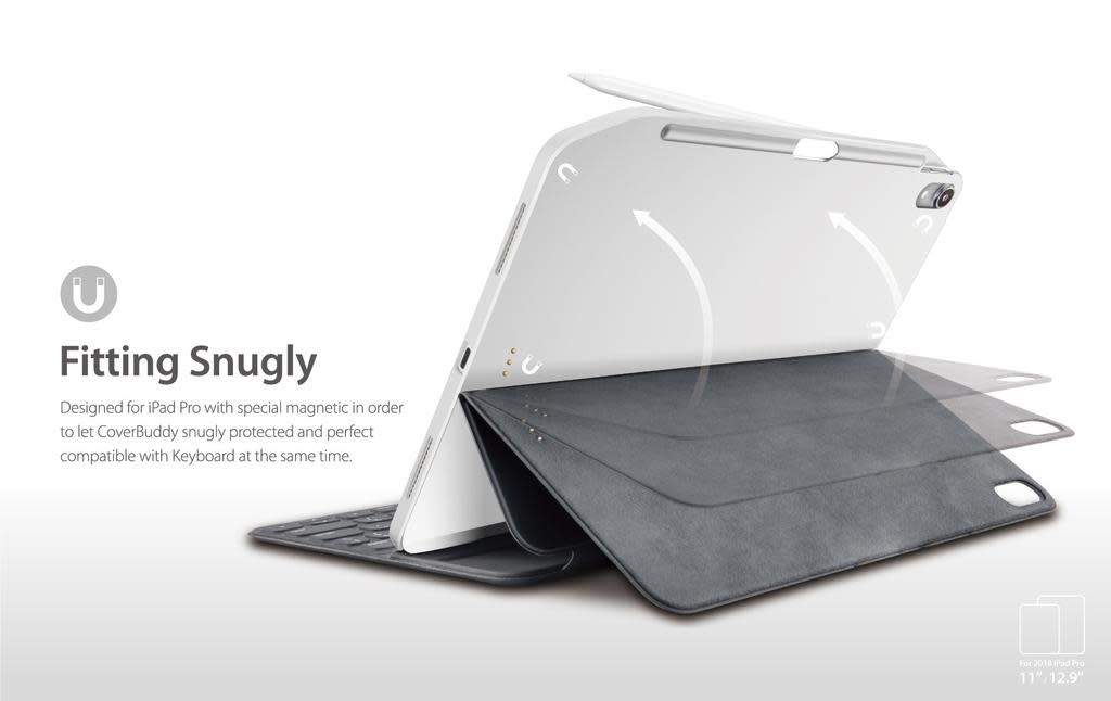 SwitchEasy CoverBuddy for iPad Pro 12.9" 3rd Generation - Dark Gray