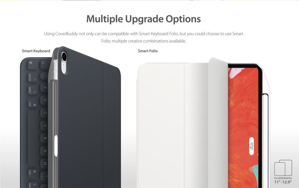 SwitchEasy CoverBuddy for iPad Pro 12.9" 3rd Generation - Dark Gray