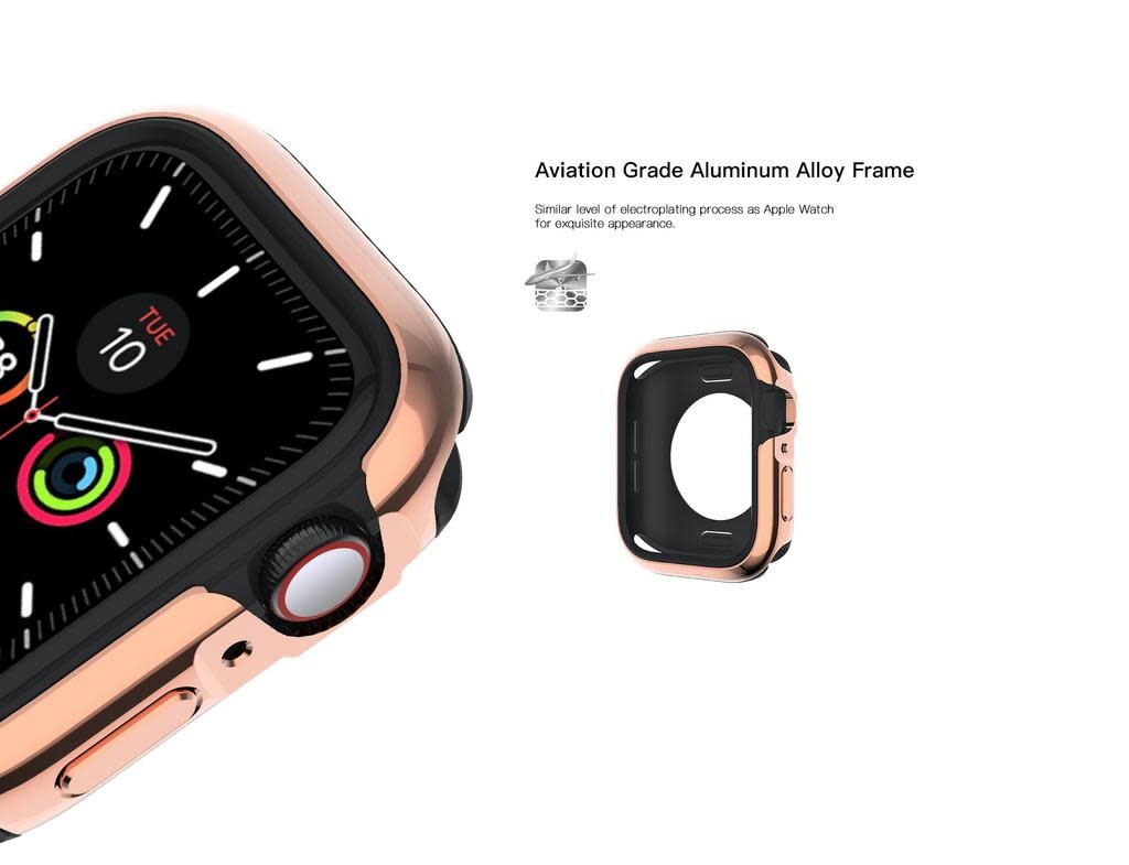 SwitchEasy Odyssey Metail Case for Apple Watch 40mm - Flash Rose Gold