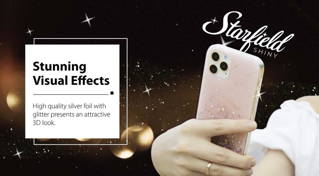 SwitchEasy Starfield Case for iPhone 12 Mini - Transparent Rose