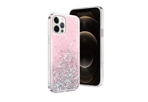 SwitchEasy Starfield Case for iPhone 12 / 12 Pro - Transparent Rose
