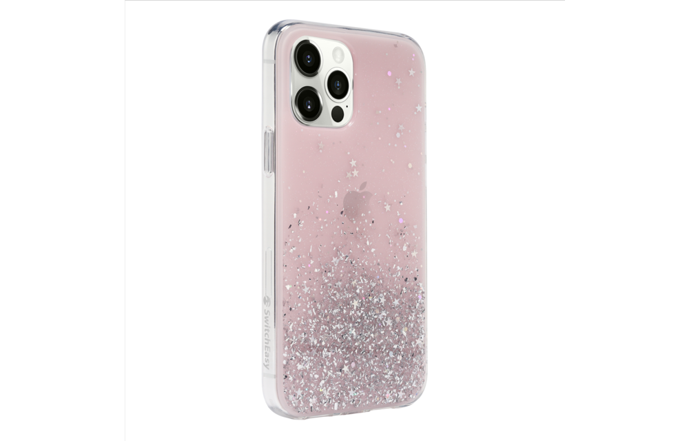 SwitchEasy Starfield Case for iPhone 12 / 12 Pro - Transparent Rose