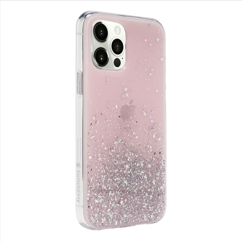 SwitchEasy Starfield Case for iPhone 12 / 12 Pro - Transparent Rose