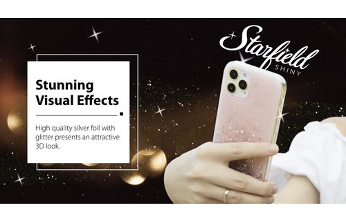 SwitchEasy Starfield Case for iPhone 12 / 12 Pro - Transparent Rose
