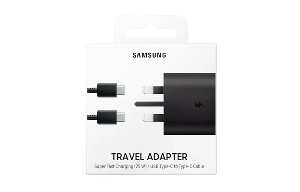 Samsung Travel Adapter Super Fast Charging 25W With USB Type-C to Type-C Cable - Black