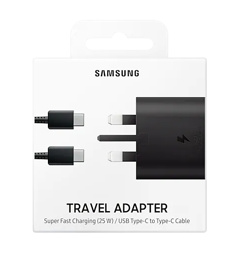 Samsung Travel Adapter Super Fast Charging 25W With USB Type-C to Type-C Cable - Black
