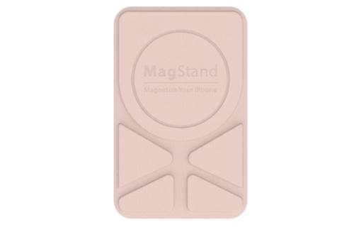 SwitchEasy MagStand Leather Stand for iPhone 11 and 12 - Pink sand