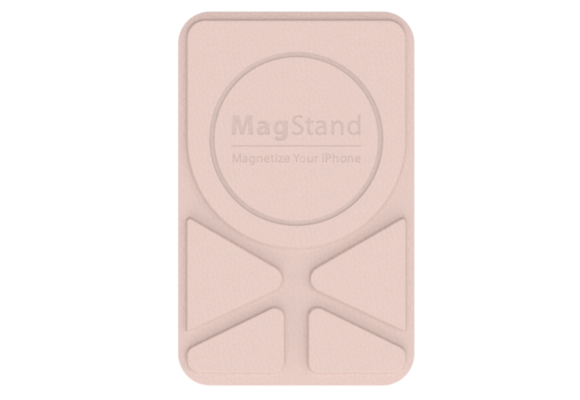 SwitchEasy MagStand Leather Stand for iPhone 11 and 12 - Pink sand