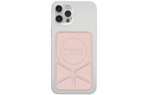 SwitchEasy MagStand Leather Stand for iPhone 11 and 12 - Pink sand