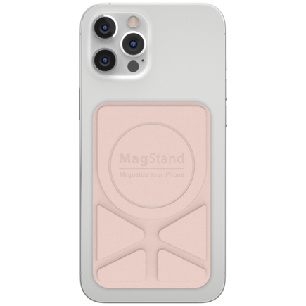 SwitchEasy MagStand Leather Stand for iPhone 11 and 12 - Pink sand
