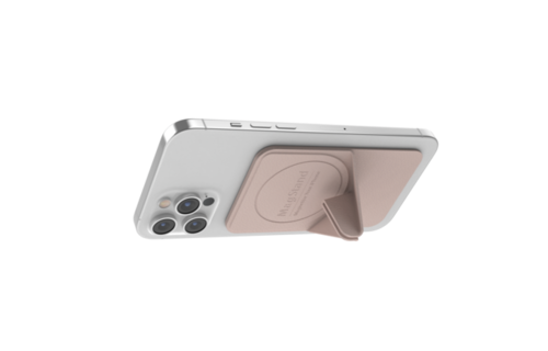 SwitchEasy MagStand Leather Stand for iPhone 11 and 12 - Pink sand