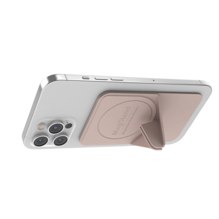 SwitchEasy MagStand Leather Stand for iPhone 11 and 12 - Pink sand