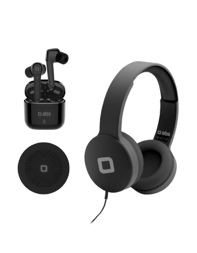 SBS Wireless Speaker + Wired Headset + Wireless Stereo Earset
