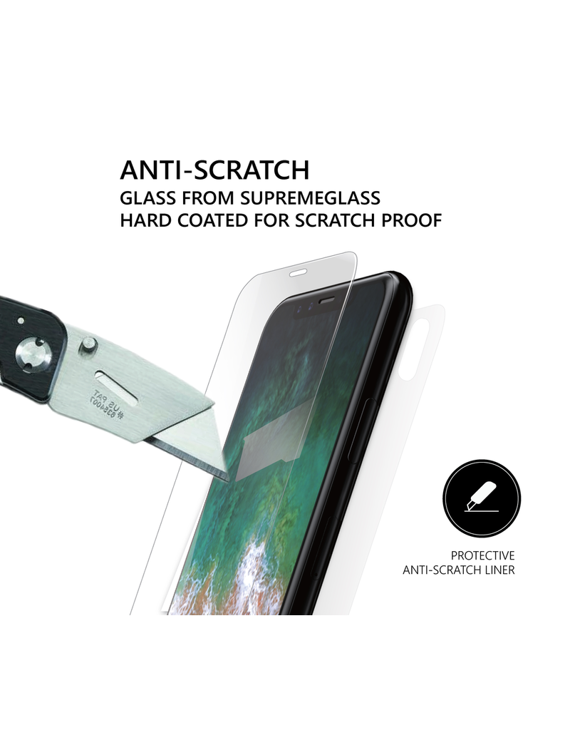 AMAZINGthing AT IPHONE X 0.3MM SUPREME GLASS FRONT & BACK (CRYSTAL)