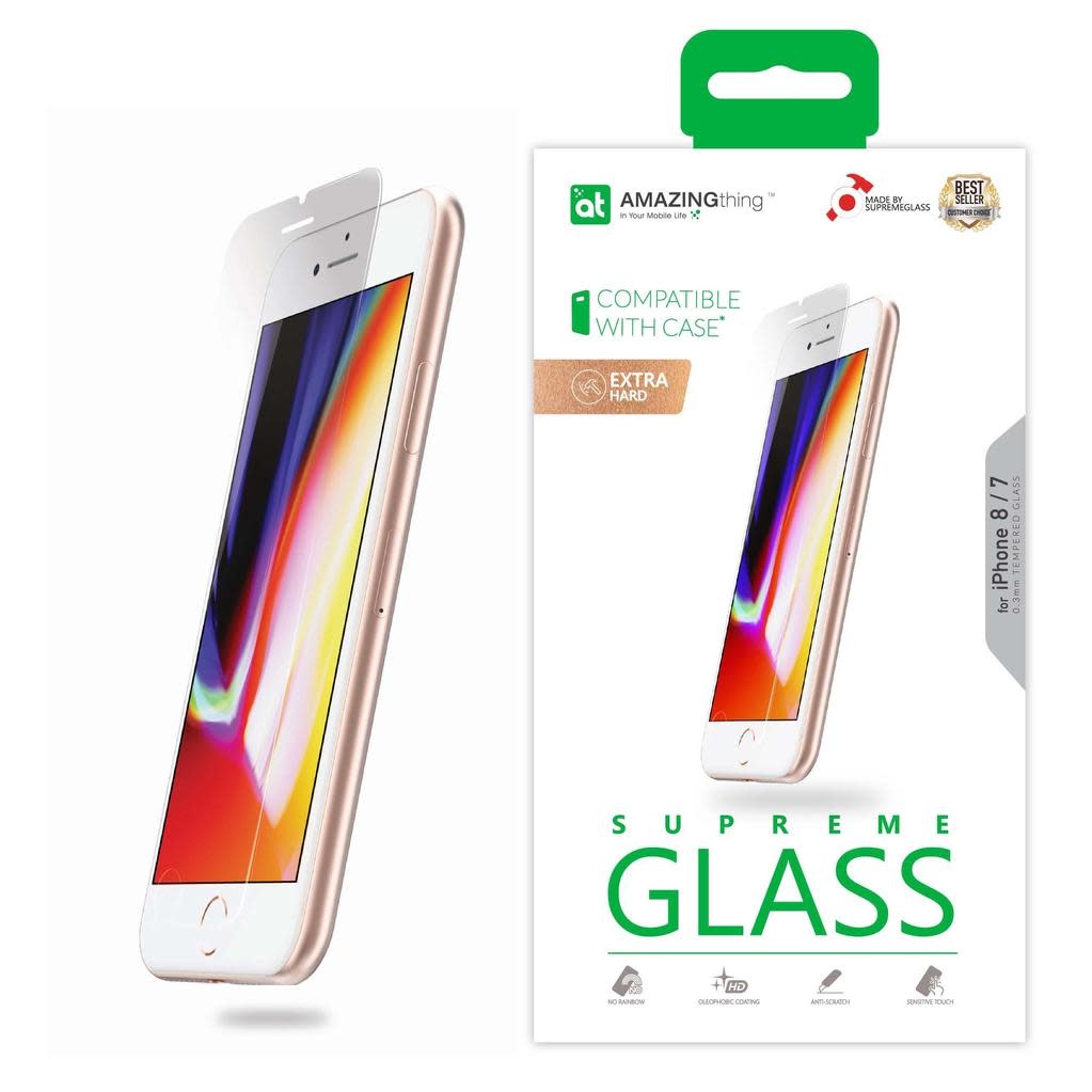 AT IPHONE 7/8/SE 0.33MM SUPREME GLASS (CRYSTAL)