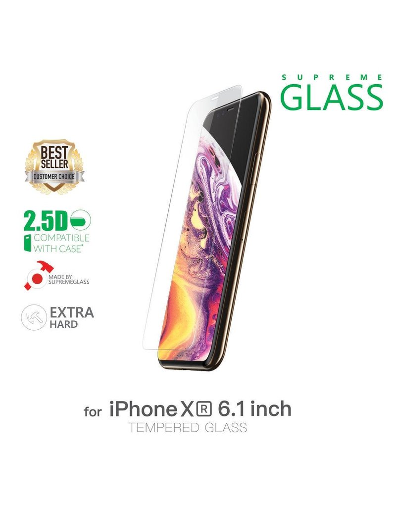 AMAZINGthing AT IPHONE XR 6.1'' 0.33MM 2.5D SUPREME GLASS (CRYSTAL)