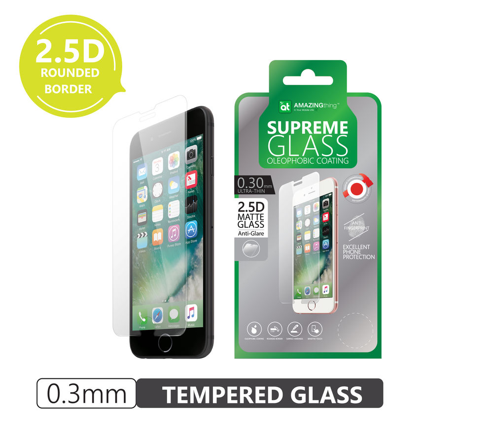 AT IPHONE 7/8/SE 0.33MM SUPREME GLASS (MATTE)