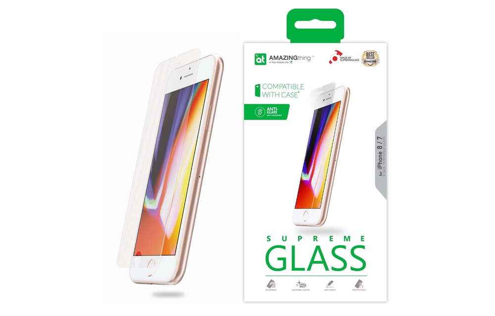 AT IPHONE 7/8 0.3MM ANTI-GLARE SUPREME GLASS (MATTE)