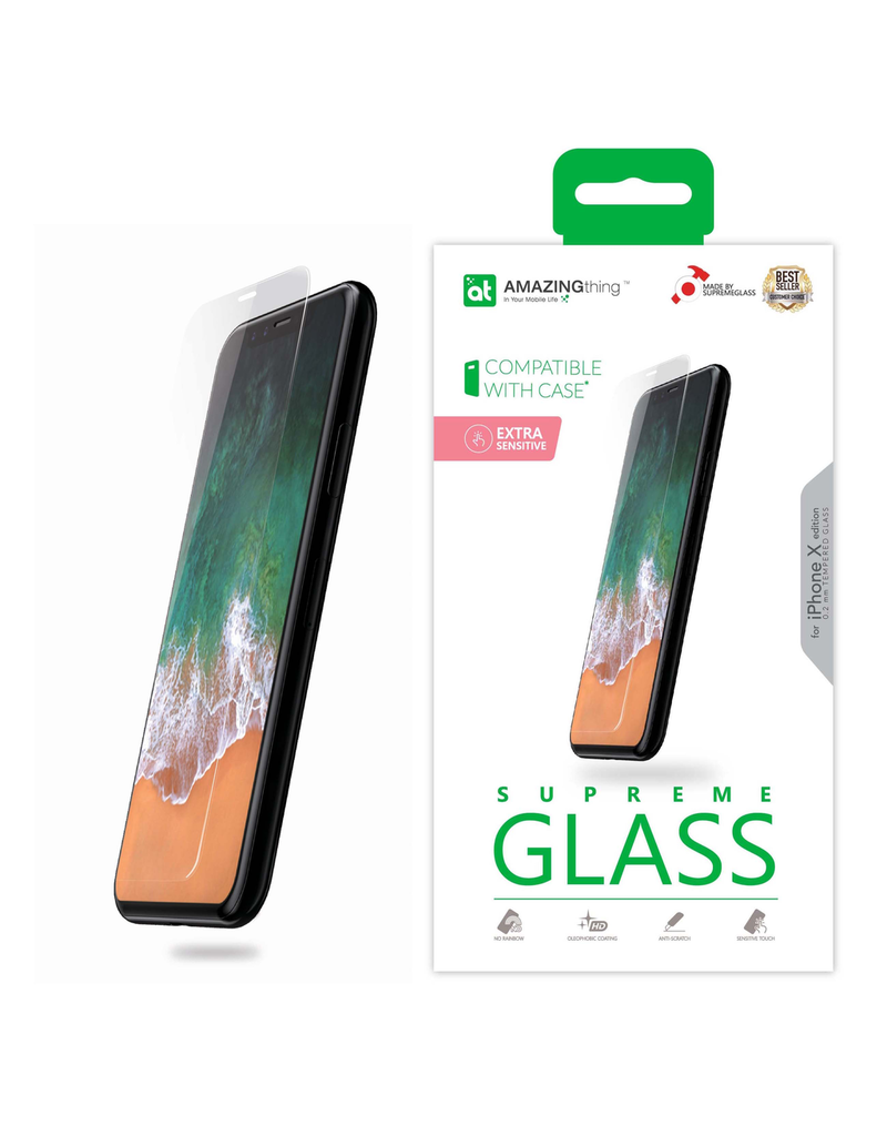 AMAZINGthing AT IPHONE X 0.2MM SUPREME GLASS (CRYSTAL)