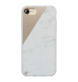 Native Union Native Union Clic Marble Metal Case For iPhone 7/8/SE - White/Gold