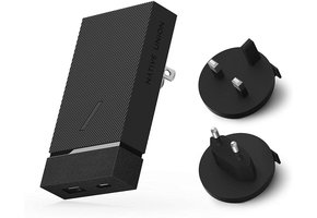 Native Union Smart Wall Charger PD with International Adapters 2Port (USB-A + USB-C ) 18W - Slate