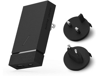 Native Union Smart Wall Charger PD with International Adapters 2Port (USB-A + USB-C ) 18W - Slate