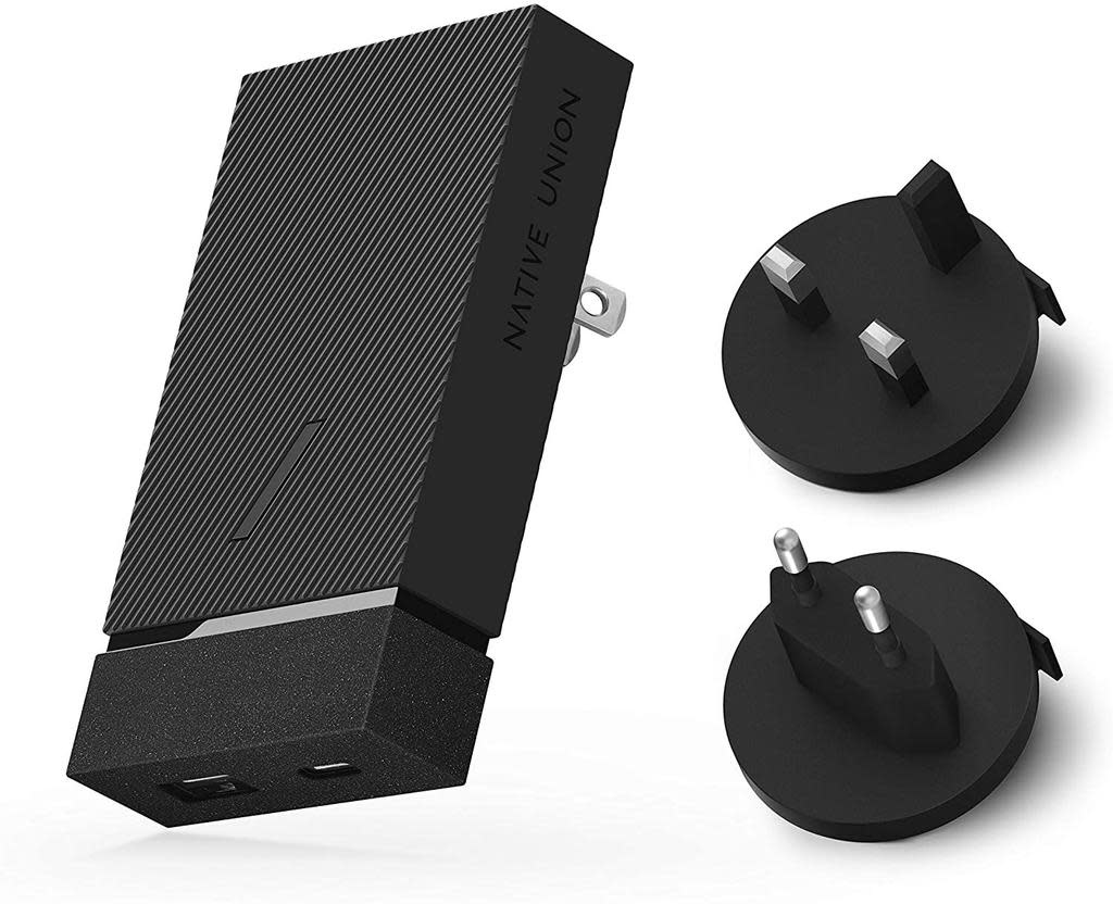 Native Union Smart Wall Charger PD with International Adapters 2Port (USB-A + USB-C ) 18W - Slate