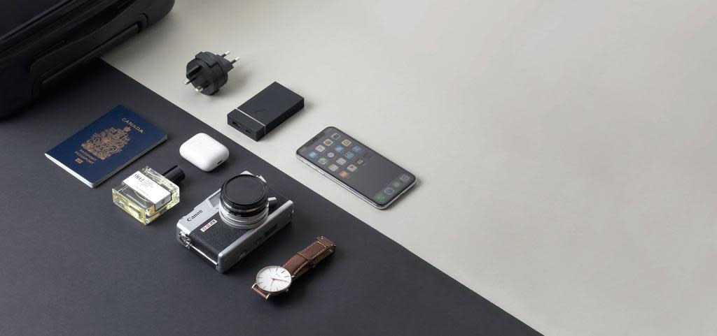 Native Union Smart Wall Charger PD with International Adapters 2Port (USB-A + USB-C ) 18W - Slate