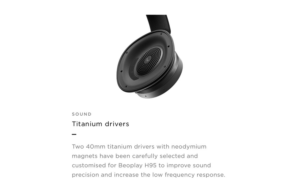 Bang & Olufsen Beoplay H95 Adaptive ANC Bluetooth headphones - Black