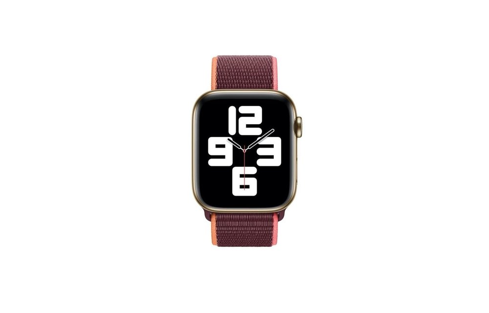 Apple Watch スポーツループ バンド ネオンライム 42 44 45 - ラバーベルト