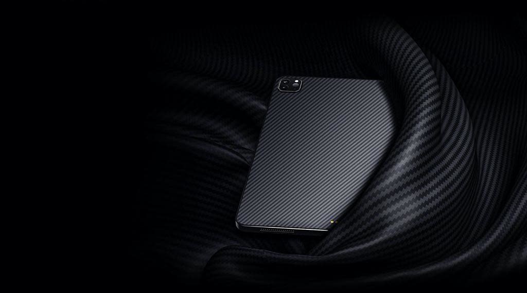 Pitaka Aramid Karbon Fiber MagEZ Case for iPad Pro 12.9” 4th-Gen (fit Smart/MagicKeyboard) - Black/Grey Twill