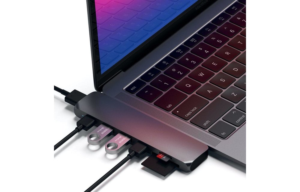 Satechi Type-C Pro Hub 7-in-2 with 4K HDMI - Space Gray