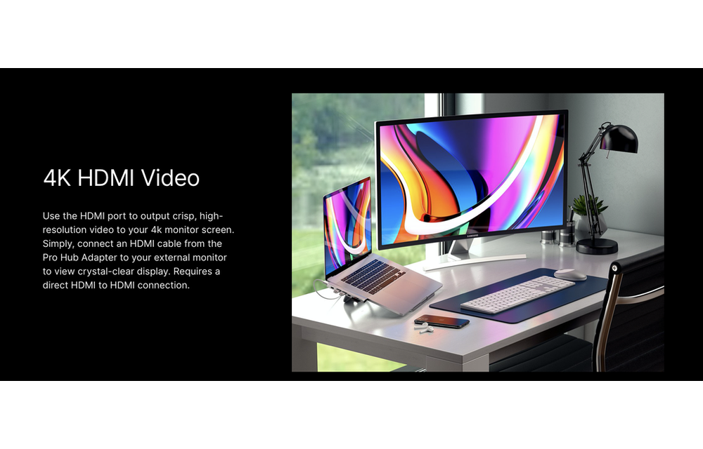 Satechi Type-C Pro Hub 7-in-2 with 4K HDMI - Space Gray
