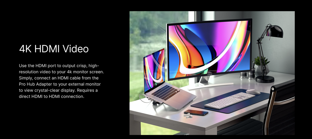 Satechi Type-C Pro Hub 7-in-2 with 4K HDMI - Space Gray