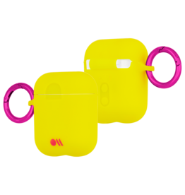 Case Mate Case Mate Hook Ups Neon Apple Airpod 1/2 Case and Neck Strap - Lemon Lime