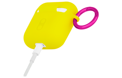 Case Mate Hook Ups Neon Apple Airpod 1/2 Case and Neck Strap - Lemon Lime