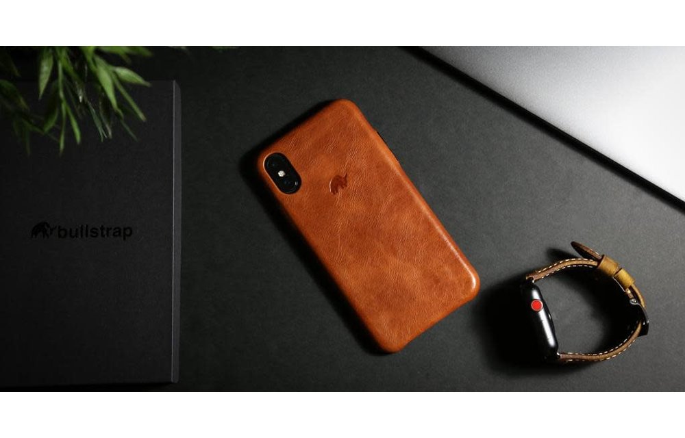 Bull Strap Genuine Bold Leather Case for iPhone Xs Max - Sienna