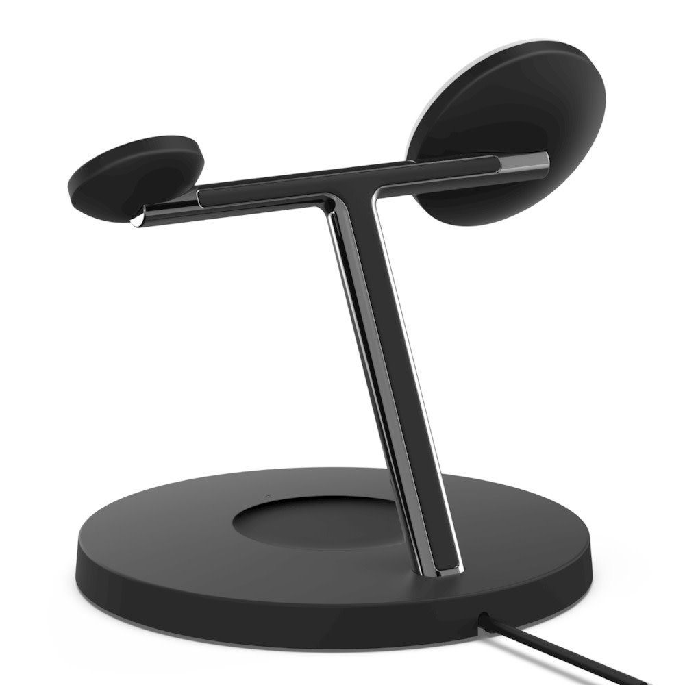 Belkin Boost Charge Pro 3-In-1 MagSafe Wireless Charging Stand UK Plug - Black