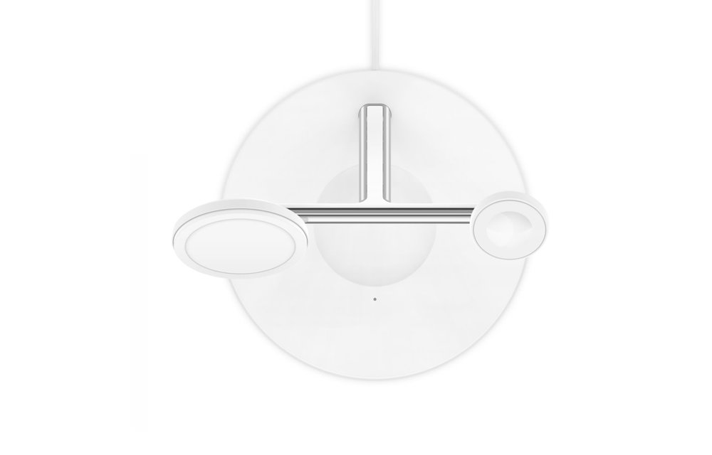 Belkin Boost Charge Pro 3-In-1 MagSafe Wireless Charging Stand UK Plug - White